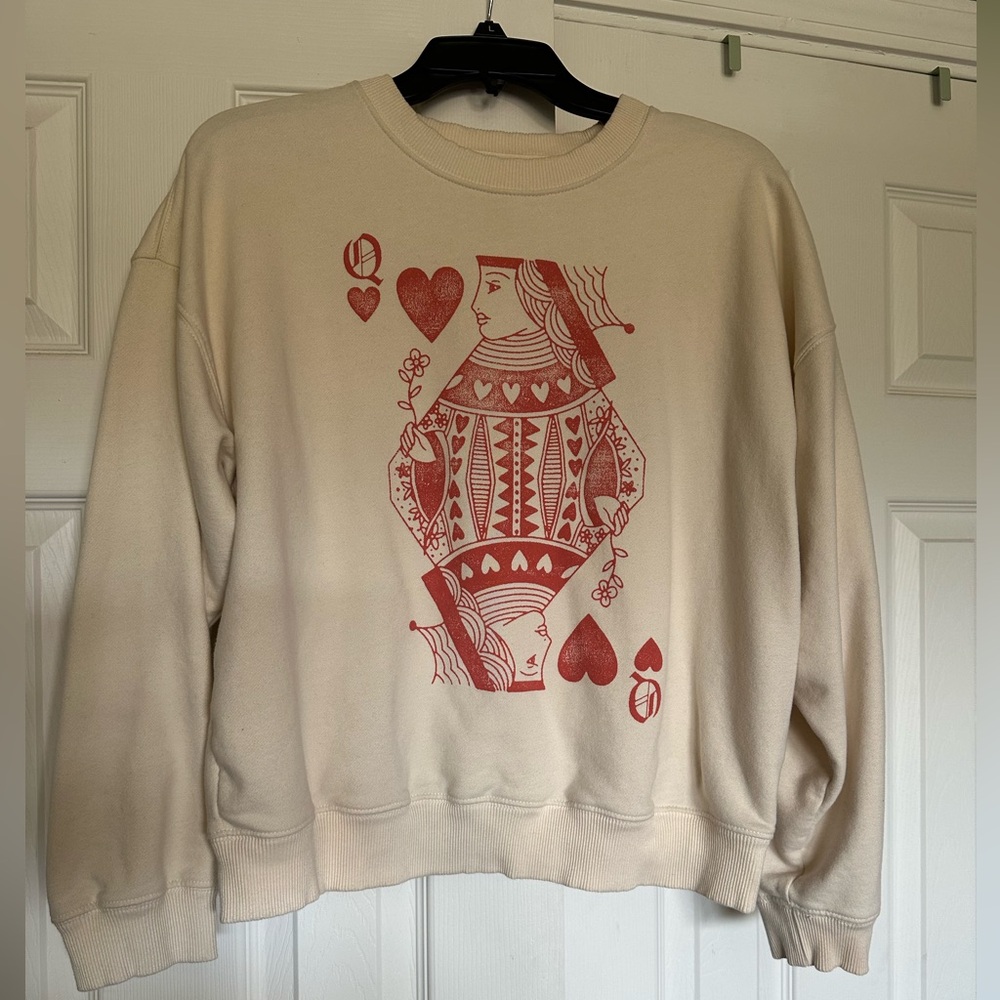 american eagle queen of hearts sweatshirt